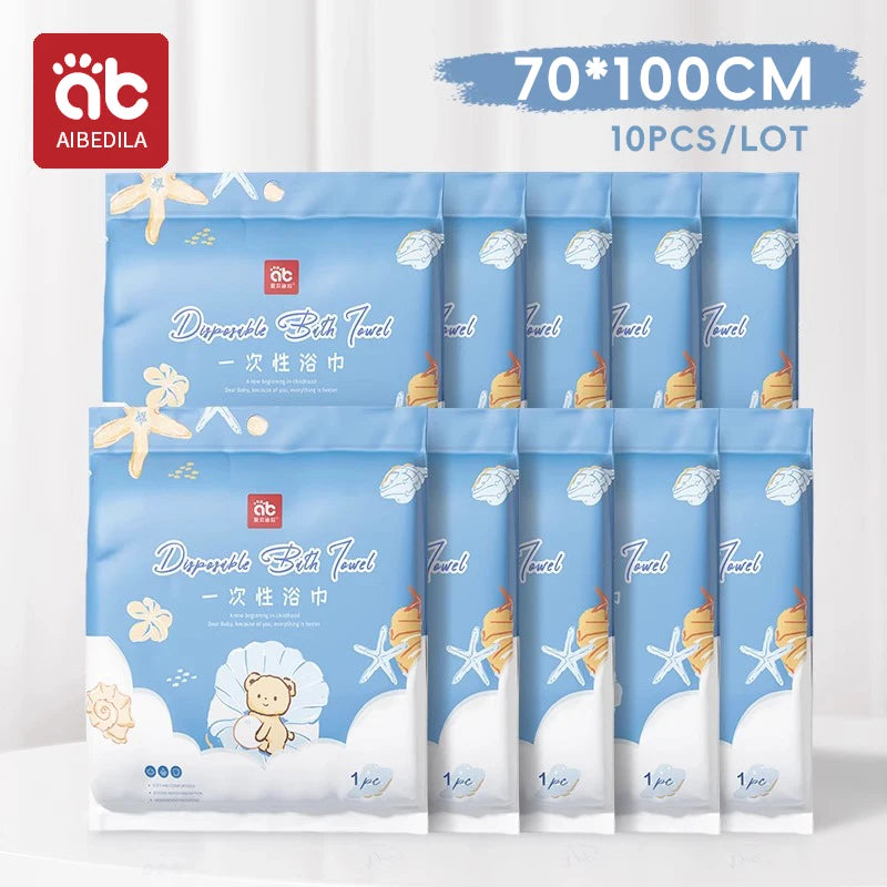 AIBEDILA Disposable Bath Towel Baby Bath Towel Skin-friendly Thick Bath Towel Face Travel Portable Face Towel Highly Absorbent