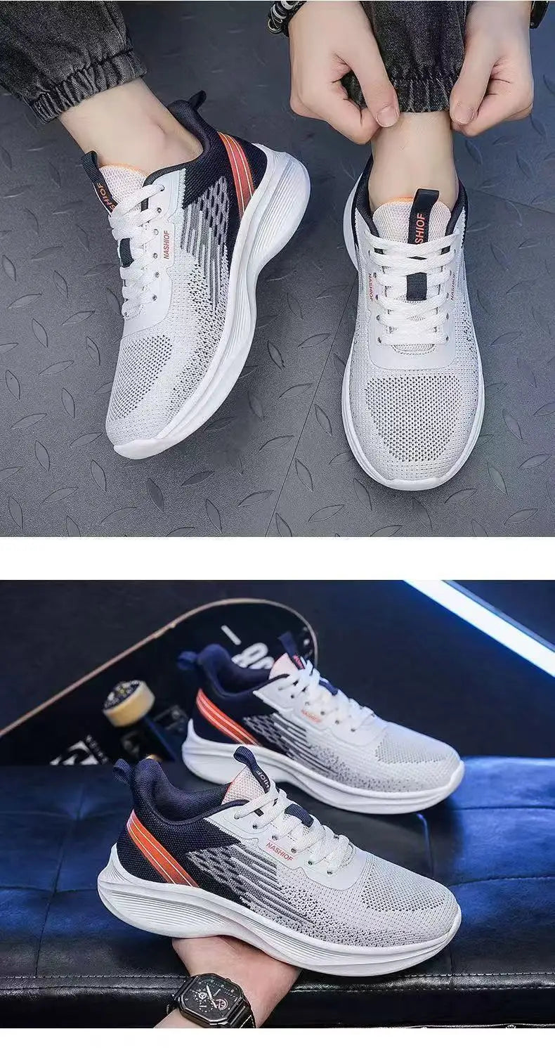 Men's Running Shoes 2025 Spring Lightweight Breathable Mesh Upgraded Version Soft Bottom Casual Sport Sneakers