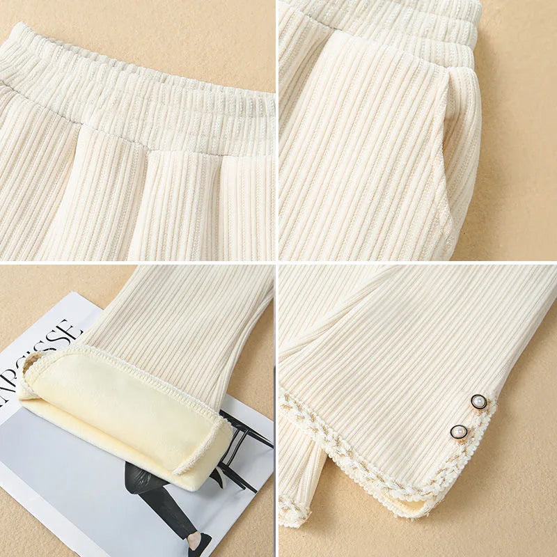 Autumn and Winter New Girls' 2025 Flared Pants, Casual and Stylish, Versatile, Suitable for Baby Girls To Wear Sporty and Trendy