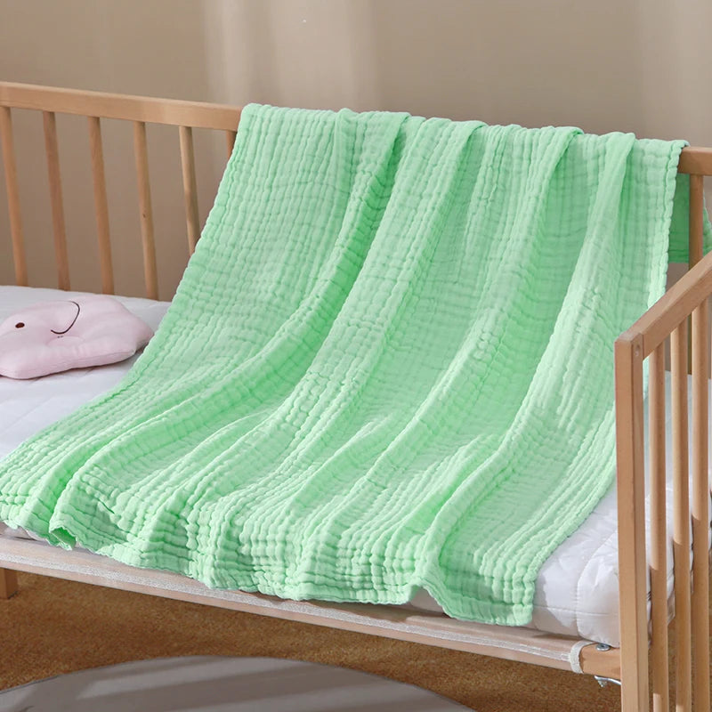 Six Layers of Pure Cotton Gauze Solid Color Bath Towel Soft Skin Absorbent 85*85cm