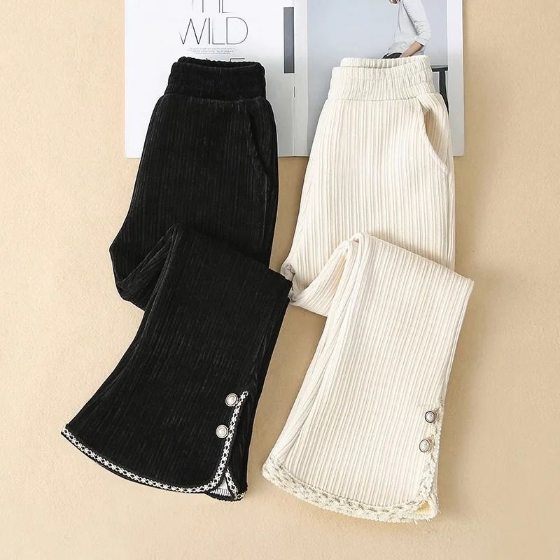 Girls Flared Pants Spring Kids Thin Trousers Autumn Fashion Bell-bottom Trousers Teen Sweatpants 4-12 Years