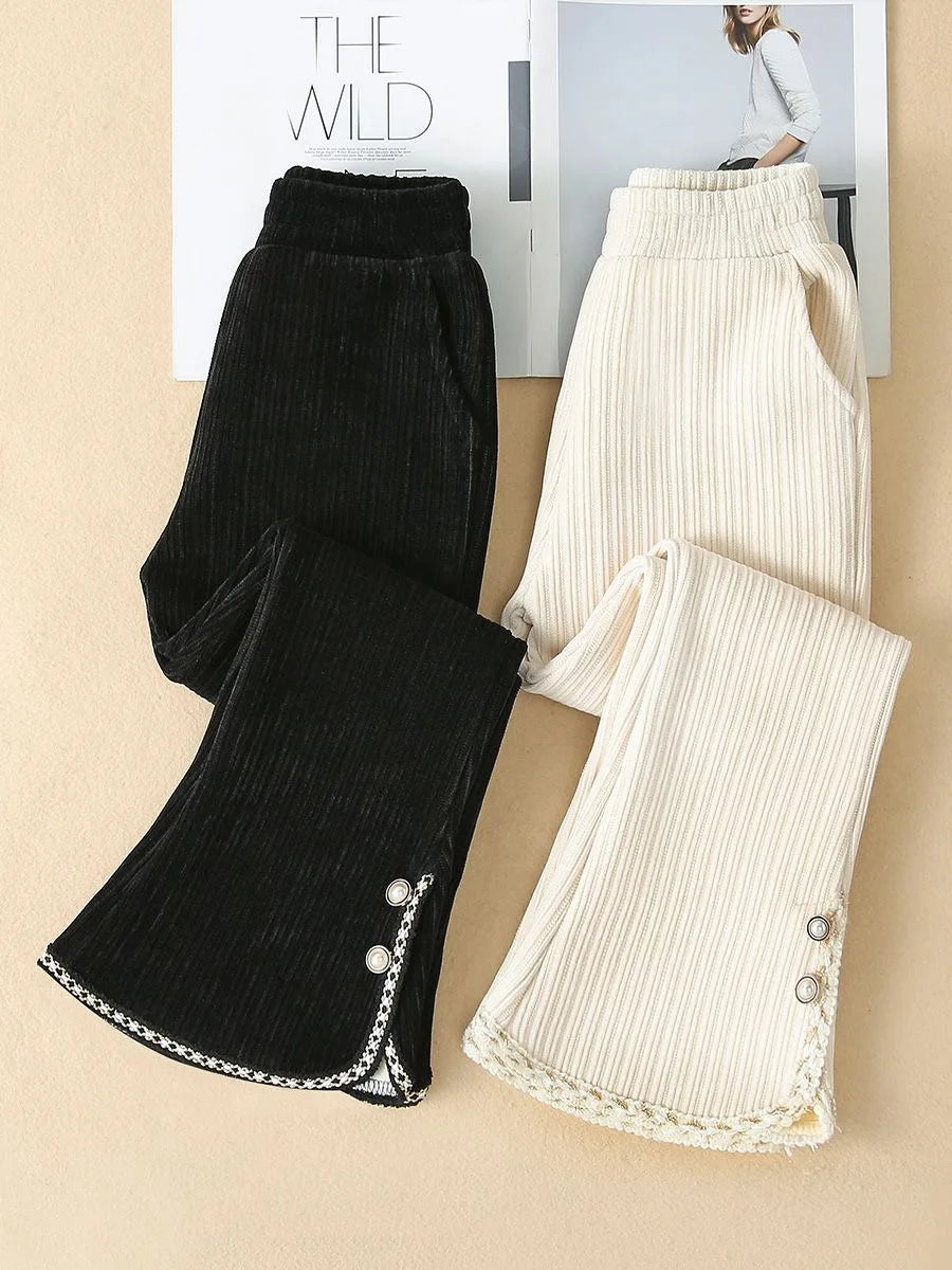 Autumn and Winter New Girls' 2025 Flared Pants, Casual and Stylish, Versatile, Suitable for Baby Girls To Wear Sporty and Trendy