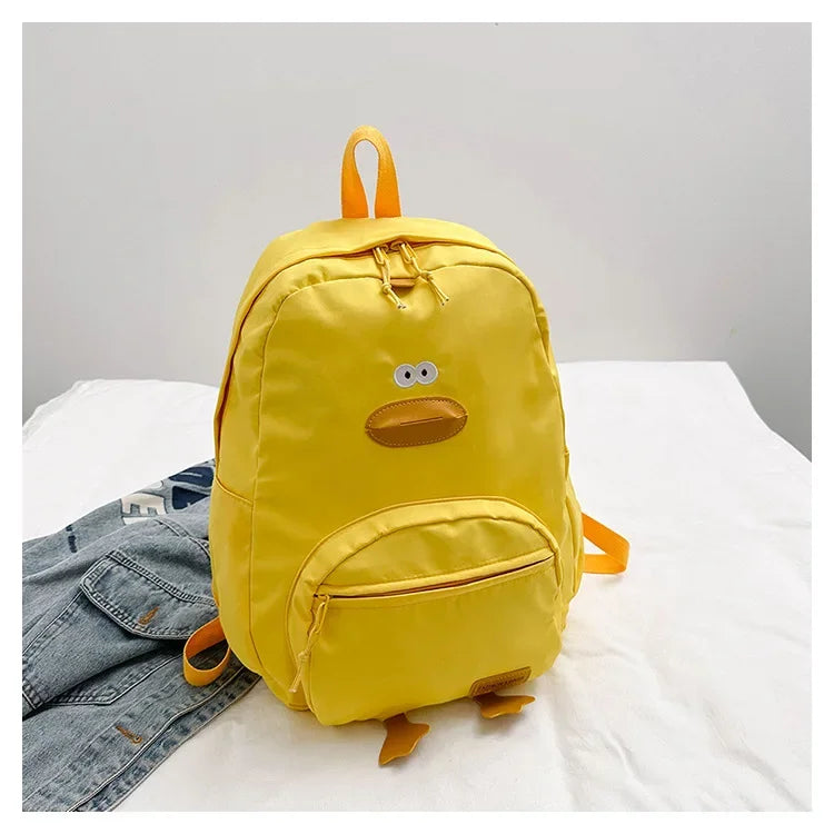 New Cartoon Duck Backpack Designer Cute Travel Bag Female College Student Versatile Korean Edition Girls' School Bag рюкзак
