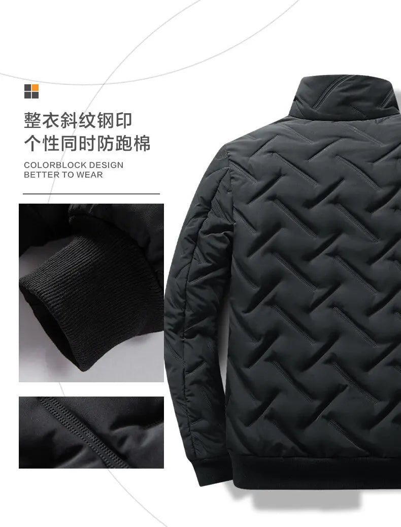 New 2026 Autumn Winter Jacket Men Cotton Padded Jacket Korean Streetwear Casual Jacket Men Fashion Clothing Male Warm Coats 5XL