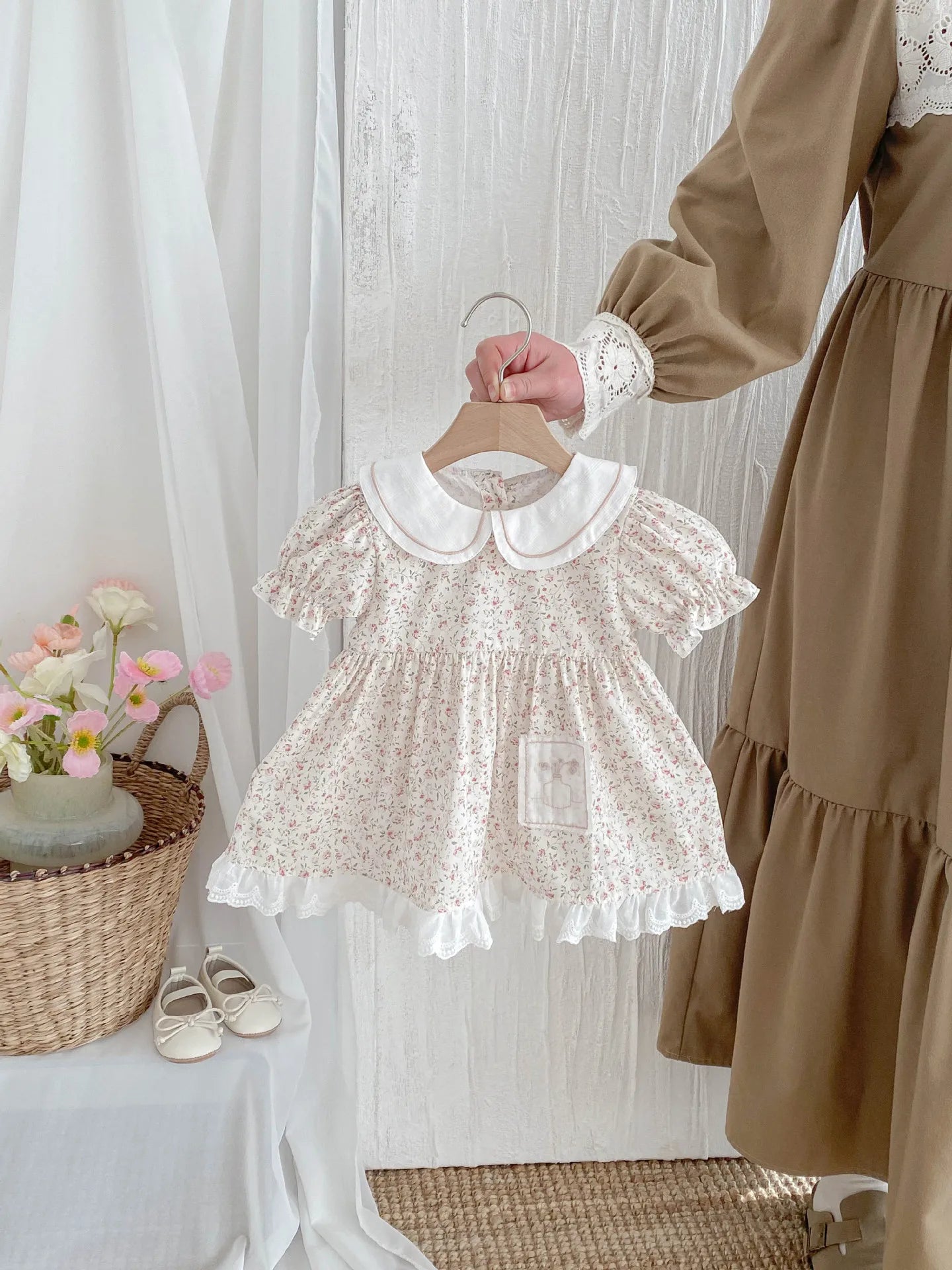 Girls' Dress Summer Dress 2025 New Stylish Children's Floral Princess Baby One Year Old Dress Summer