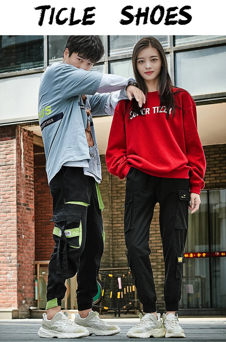 VIPOL Men's fashionable and versatile casual sports shoes, couple white sneakers, thick-soled height-increasing trendy shoes