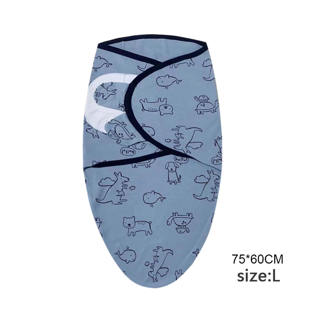 Pure cotton skin-friendly newborn baby wrap, easy to wear with, easy to change diapers, with a cap, give baby more protection