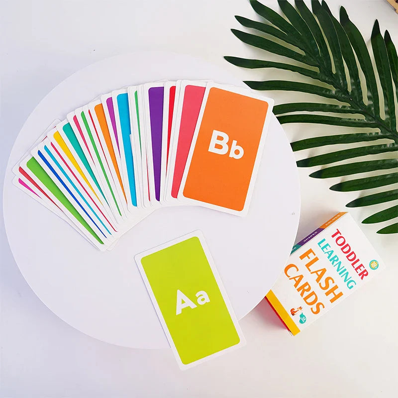 58PCS ABC Alphabet Flashcards Montessori Early Education Toys Baby Shapes Animals Learning Cards Games Puzzles For Kids Gifts