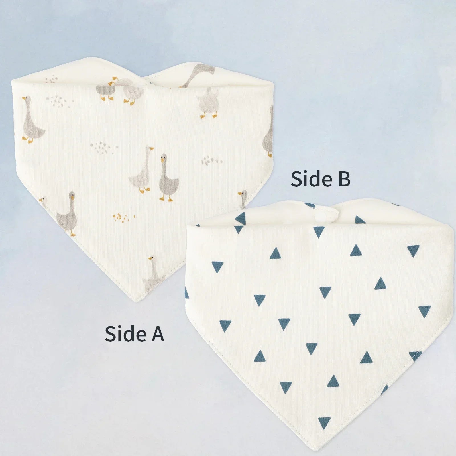 Baby Bib bib Bibs Skin-friendly Infant Soft Saliva Towel Triangular Type Kids Handkerchief 100% Cotton Double-sided Printed 3-8Y