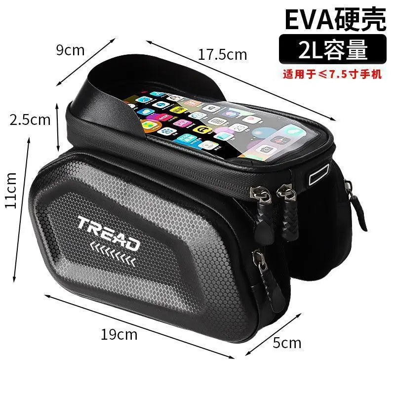 * Bicycle bag, upper tube bag, front beam bag, waterproof mountain bike, front bag, mobile phone bag, hanging bag,