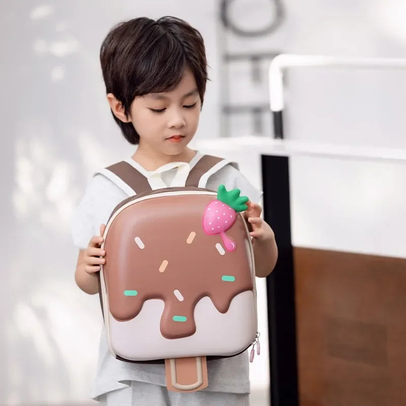 Candy Land Children's Backpack Cute Nursery School Bag Boys Girls Fun Ice Cream Design Double Shoulder Bag Childhood Flavor