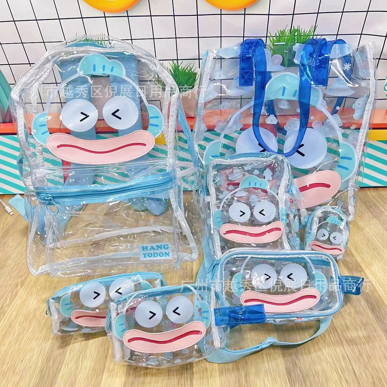 Sanrio Hello Kitty Y2K Waterproof Transparent Backpack Cute Cinnamoroll Cartoon Pvc Large Capacity Storage Bag Student Schoolbag
