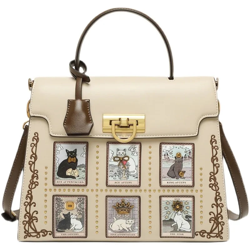 Women's handbag brand handbag 2025 new light luxury high-end designer retro crossbody shoulder bag