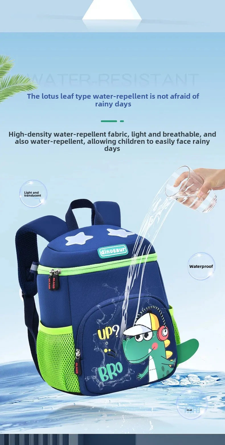 New Cartoon Dinosaur Kindergarten Backpack Spine Protection Lightweight School Bag for Primary School Children