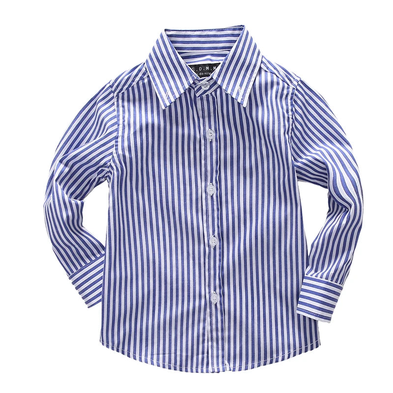 Boys Clothing Birthday party Kids shirt school uniform shirts Autumn Long Sleeve embroidery Little Horse pattern Children Tops