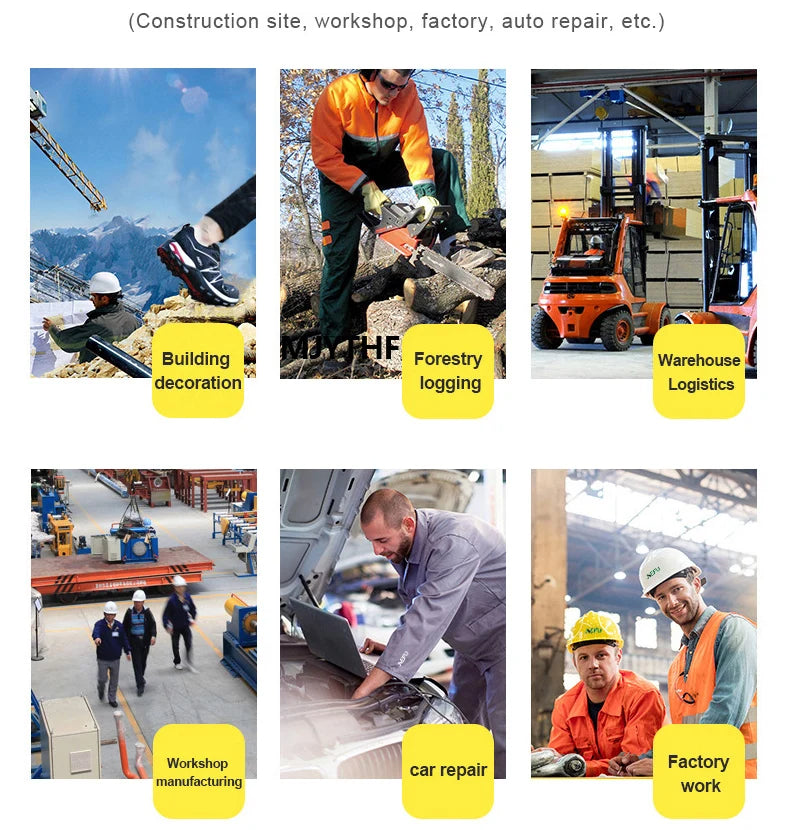 Safety Shoes Anti-smash Steel Toe Boots All-Season Casual Footwear Breathable Indestructible Shoes for Warehouse Logistics Work