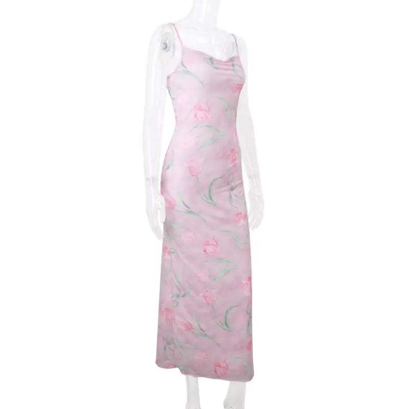 French Sexy Double-layer Gauze Sling Dress Female Summer Spice Girl Slim Hip Dress