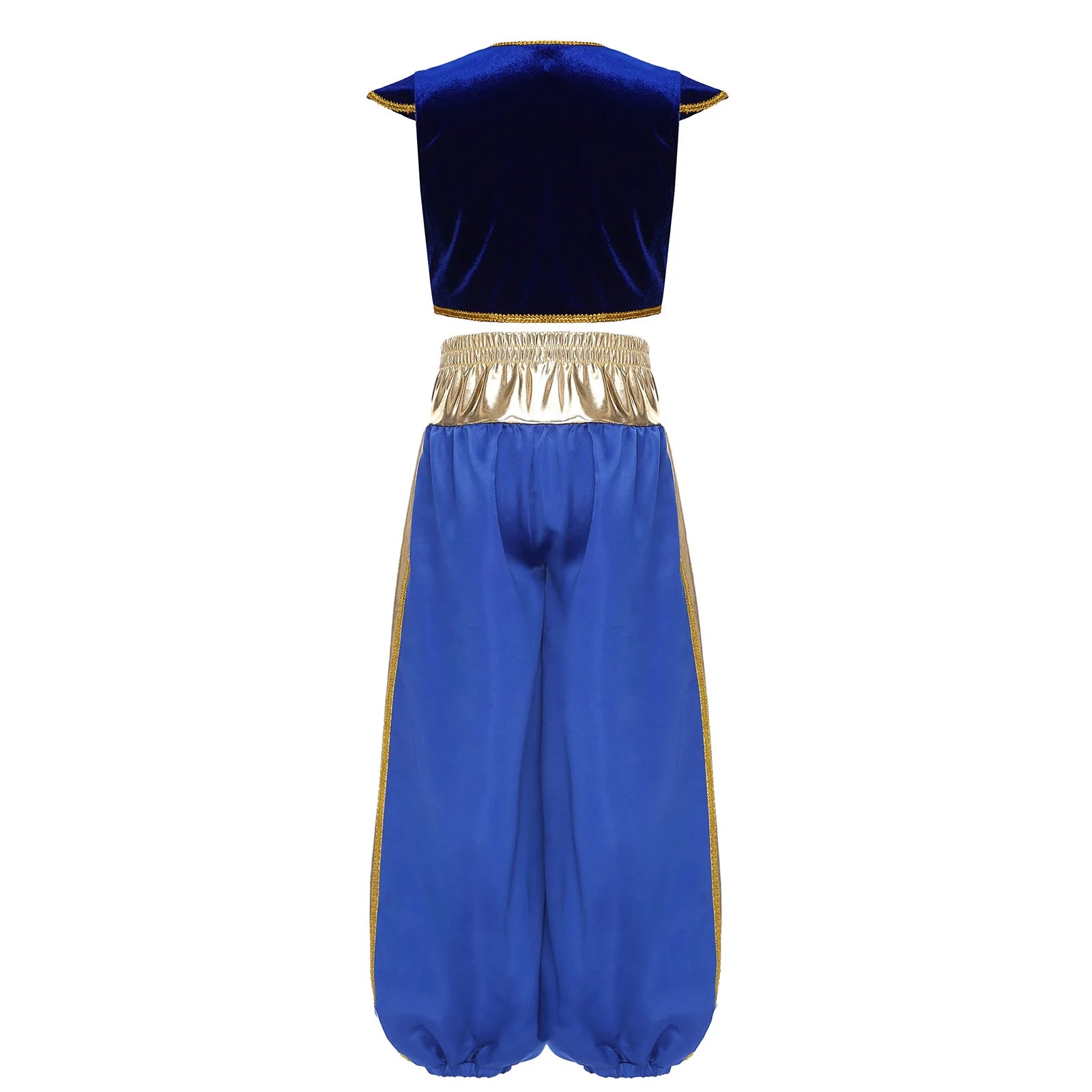 Boys Arabian Prince Costume Mythical Fairy Tale Set Performance Halloween Theme Party Outfit Fancy Dress Vests Bloomers