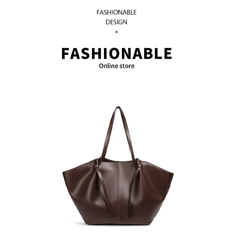 Brand Wing Shaped Handbag Luxury Gold Lock Buckle Design Tote Bag Women Large Capacity Shopping Bag Elegant Commute Underarm Bag