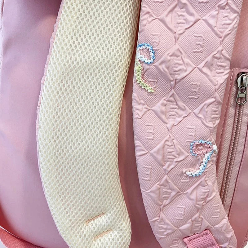 Versatile Junior High School Student Travel Laptop Backpack Cute Schoolbag Female Middle School Student Fashion Bowknot Backpack