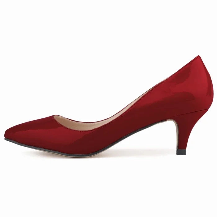 LOSLANDIFEN Classic Sexy Pointed Toes 5cm Low Med Kitten High Heels Women Pumps Shoes Spring Brand Design Dress Wedding Shoes