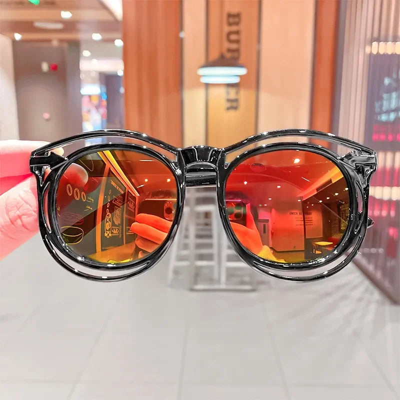 Fashion Children's Sunglasses Baby Anti-Radiation Sun Glasses Girl Boy Cute Cartoon Bear Anti-Glare Sunglasses Stylish Goggles
