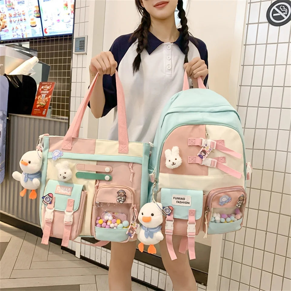 Japanese High School Girls Backpack School Bags for Teenage Girls Multi Pockets New Kawaii Backpack Women Bagpack Cute Mochila
