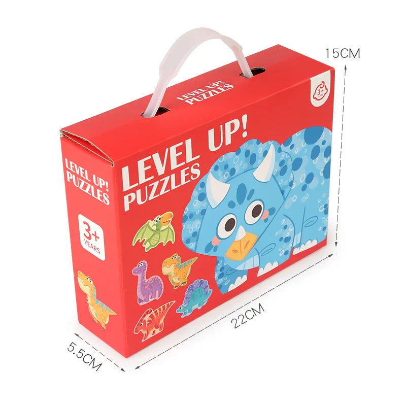 Wooden Jigsaw Puzzle Kids Toy Cartoon Animal Jigsaw Puzzles Game Early Educational Toys Gift Set for Children