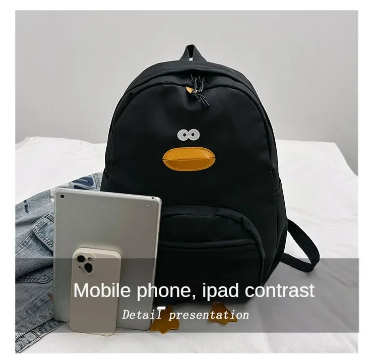 New Cartoon Duck Backpack Designer Cute Travel Bag Female College Student Versatile Korean Edition Girls' School Bag рюкзак