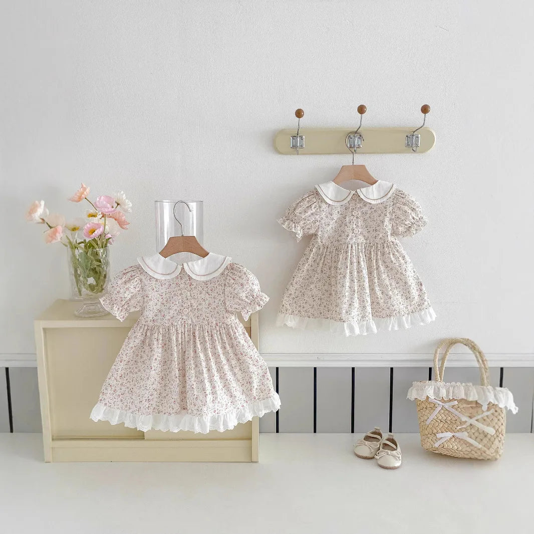 Girls' Dress Summer Dress 2025 New Stylish Children's Floral Princess Baby One Year Old Dress Summer