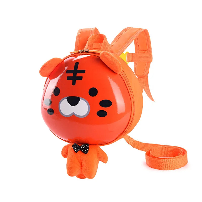 Kindergarten cartoon backpack children aged 1-3 boys girls with double shoulder anti loss backpack cute little chicken hard shel