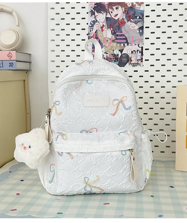 2025 Minimalist College Backpack - Large Capacity Laptop Bag, Waterproof Nylon School Bag with Padded Straps for Teens Ages