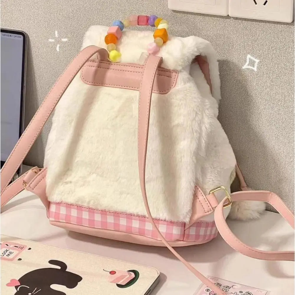 Kawaii Adjustable Shoulder Strap School Bag Large Capacity Inner Layer Cake Backpack Cute Zipper Cartoon School Bag Unisex