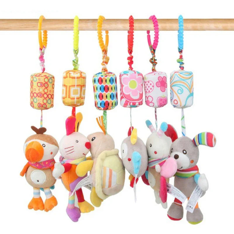 Newborn Baby Plush Stroller Toys Baby Rattles Mobiles Cartoon Animal Hanging Bell Educational Baby Toys 0-12 Months Speelgoed