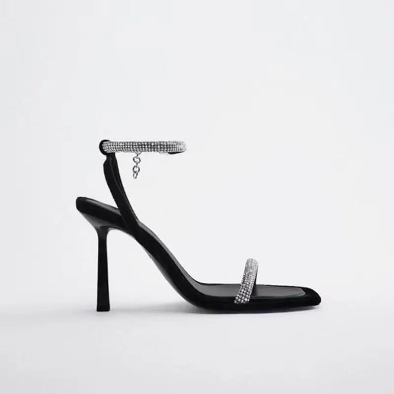 Women's Fashion Rhinestone Sandals Elegant Summer Bridal Shoes Open Toe 2025