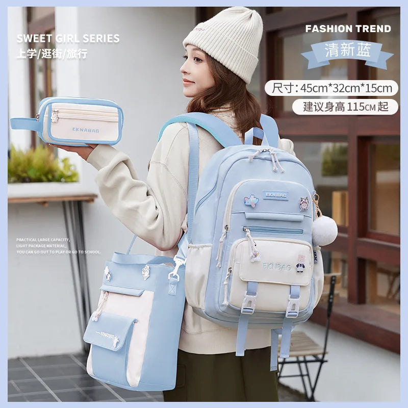 Child Girl Backpacks Primary Junior High School Bags for Girls Children Kids Bookbag Backpack New 2025 Back to School Girl Gift