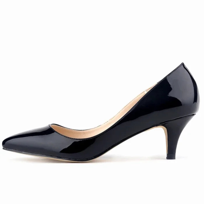LOSLANDIFEN Classic Sexy Pointed Toes 5cm Low Med Kitten High Heels Women Pumps Shoes Spring Brand Design Dress Wedding Shoes