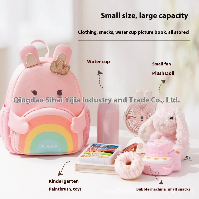 2025 New Arrival Cute Bear & Bunny Kids Backpack - Lightweight School Bag for Preschool Boys Girls, Adorable Toddler Travel Bag