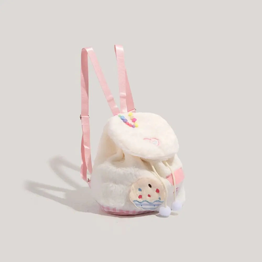Kawaii Adjustable Shoulder Strap School Bag Large Capacity Inner Layer Cake Backpack Cute Zipper Cartoon School Bag Unisex
