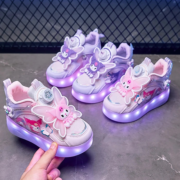 Kulomie Runaway Shoes Girls 2025 New Autumn and Winter Children's Sports Skateboard Shoes with Wheels Retractable
