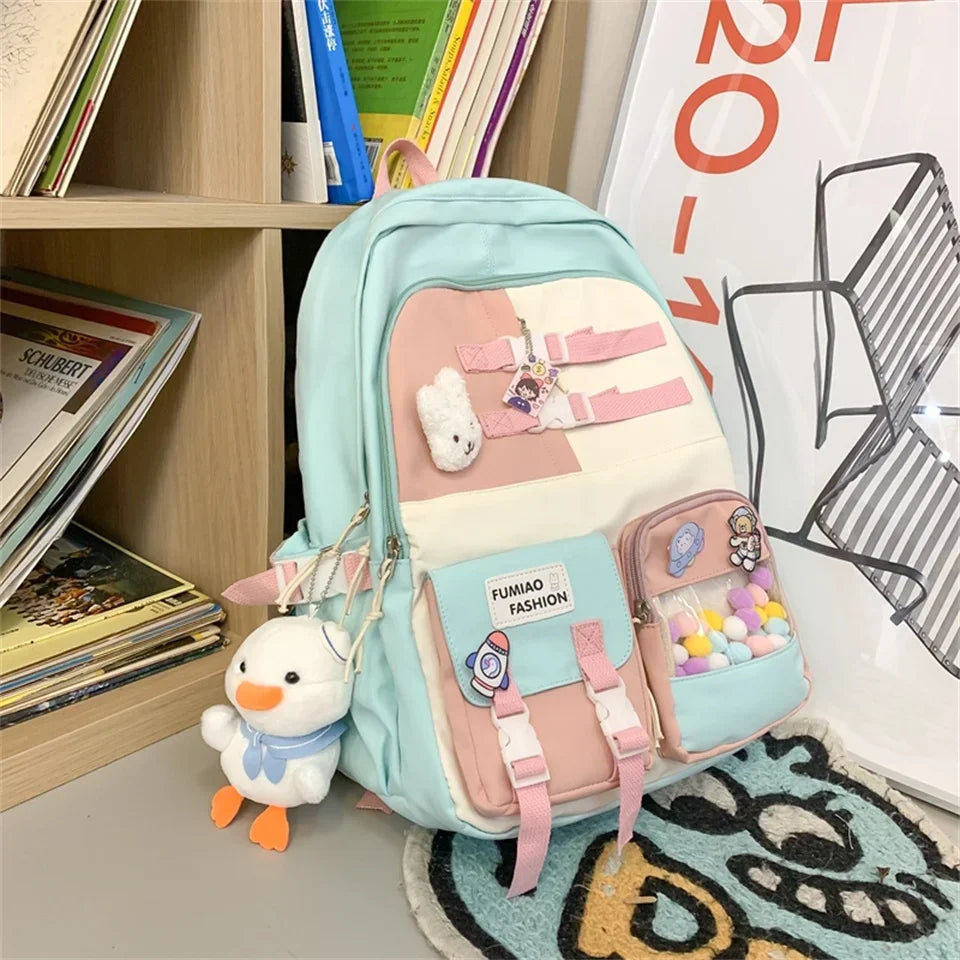 Japanese High School Girls Backpack School Bags for Teenage Girls Multi Pockets New Kawaii Backpack Women Bagpack Cute Mochila
