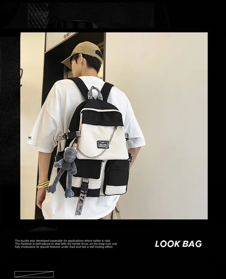 2025 Fashion Schoolbag Female Student Backpack Large Capacity Fashion Boy Backpack Computer Bag Femal School Backpack Travel Bag