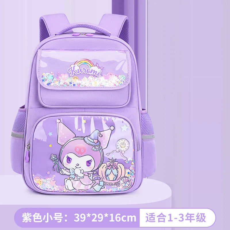 Pupil Schoolbag Backpack Lightweight Student Large Capacity Children's Cartoon Bags Cinnamoroll Sanrio Kuromi My Melody Child