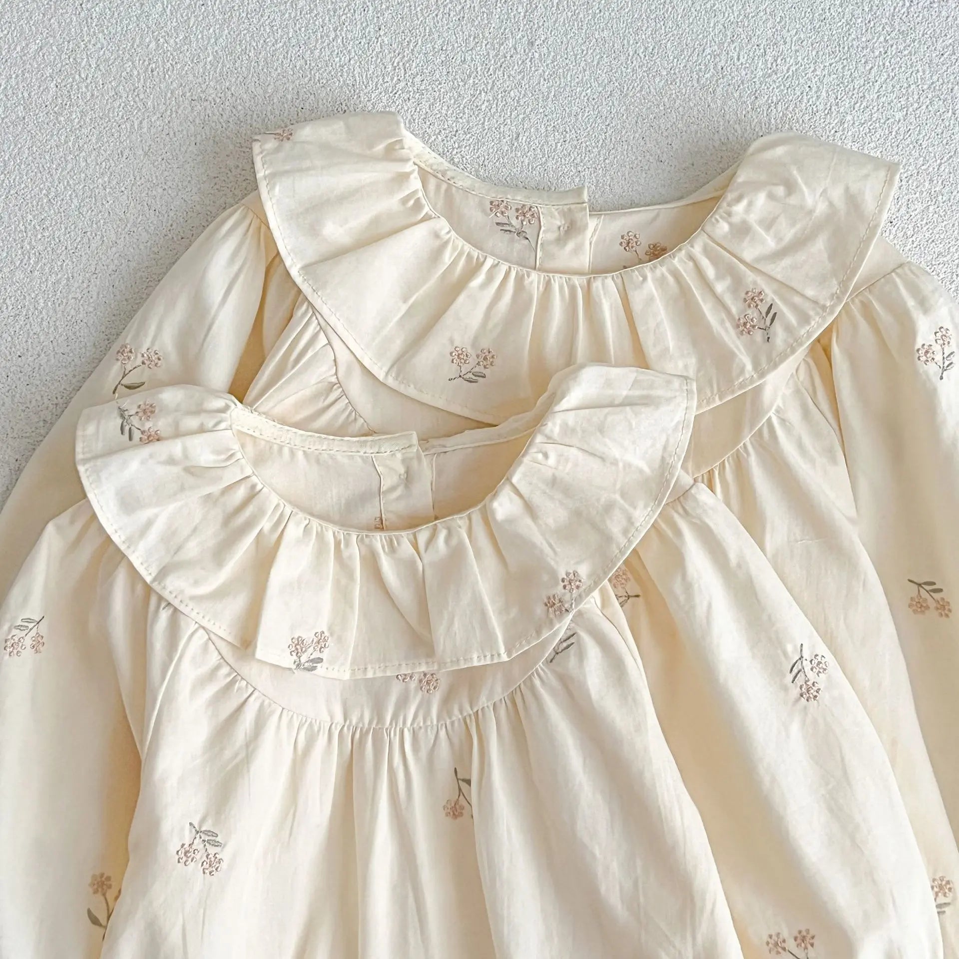 2026 New Baby Girl Party Dress Kids Long Sleeved Dress Spring 2-6Y Cotton Embroidery Baby Lapel Dress Princess sweet Dresses