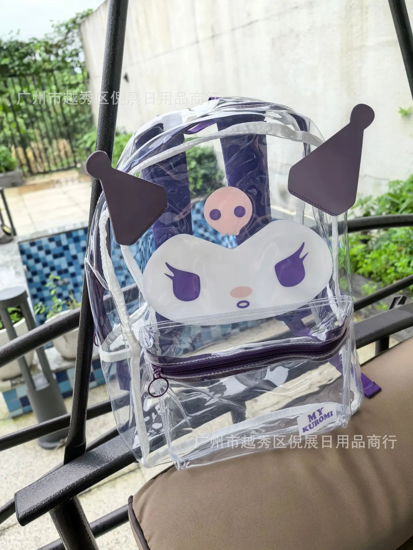 Sanrio Hello Kitty Y2K Waterproof Transparent Backpack Cute Cinnamoroll Cartoon Pvc Large Capacity Storage Bag Student Schoolbag