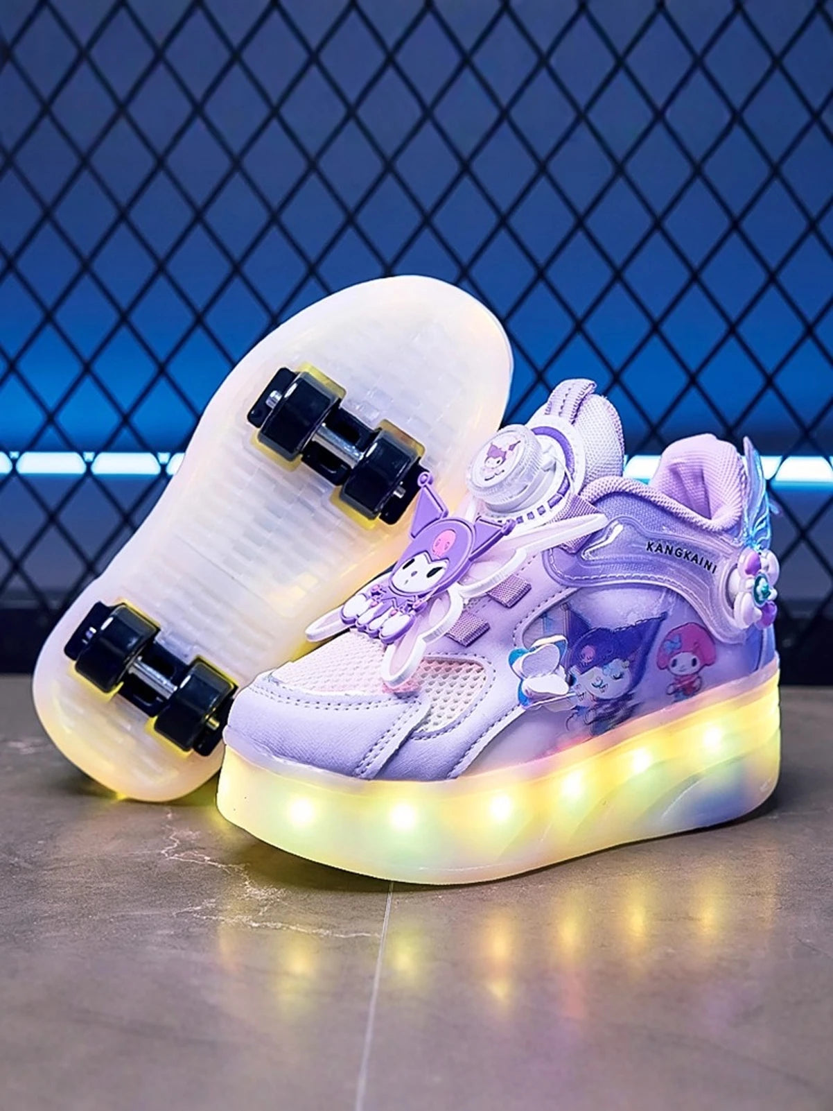 Kulomie Runaway Shoes Girls 2025 New Autumn and Winter Children's Sports Skateboard Shoes with Wheels Retractable