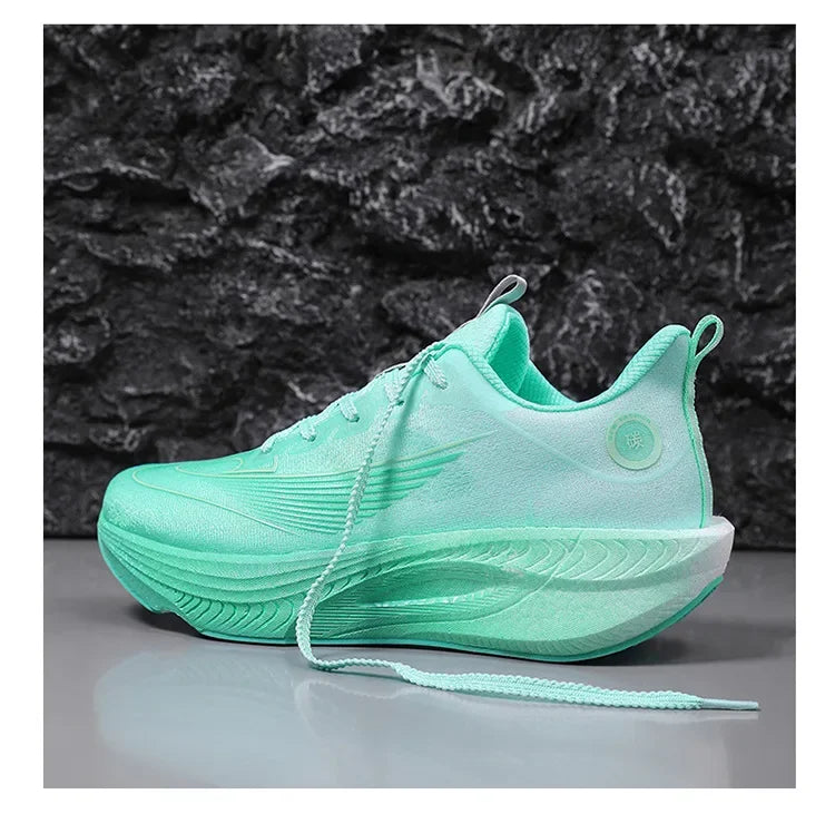 Unisex Breathable Mesh Running Shoes Lightweight Shock Absorption Carbon Plate Casual Versatile Sports Sneakers for Couples