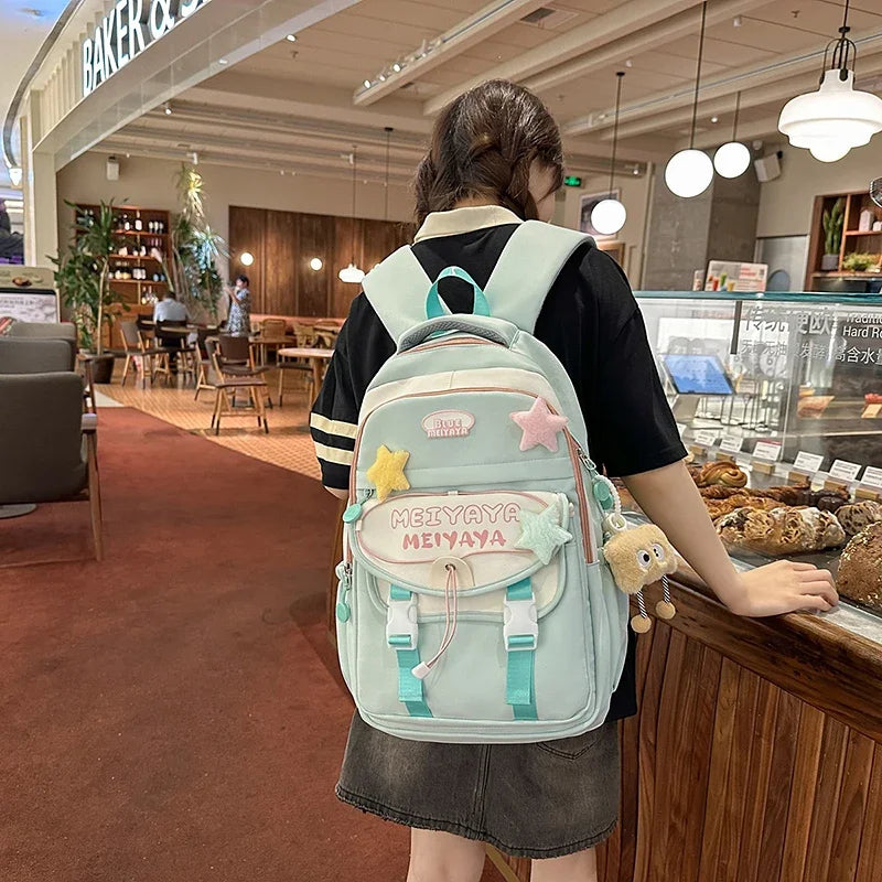 School Bags For Girls Japanese Style Kawaii For Large New Nylon Shoulder Bag Backpack School Set For Kinder Girl Kids Schoolbags