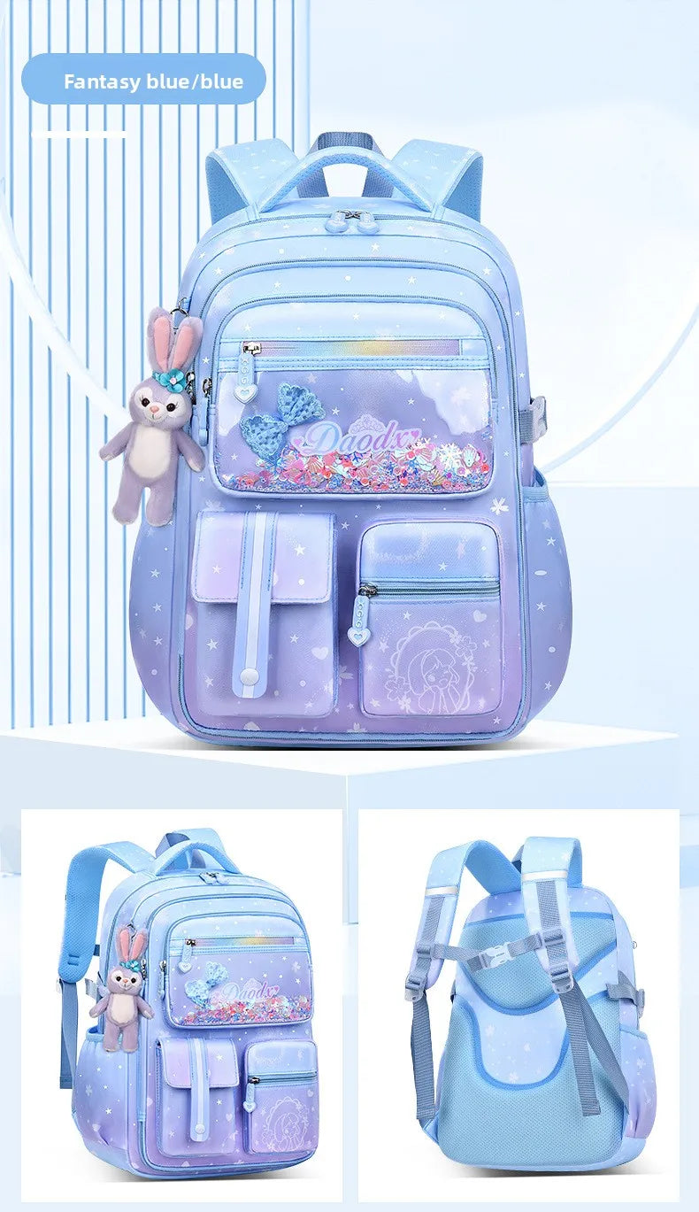 2025- Primary School Girls' Schoolbag Kawaii Lightweight Children's Bag Waterproof Bags Colorful Travel Backpack Mochilas Gifts