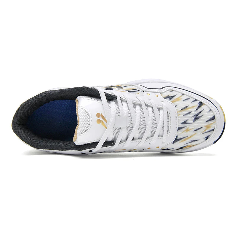 Men and Women Blue Athletic Shoes with Anti-Slip Sole for Indoor and Outdoor Sports High-quality Badminton Trainers for Student